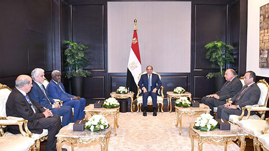 الرئيس السيسى يلتقى موسى فقيه رئيس مفوضية الاتحاد الأفريقى