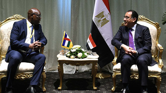 مدبولى يلتقى رئيس وزراء أفريقيا الوسطى