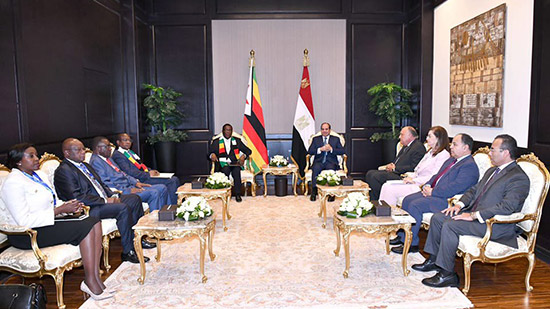 الرئيس السيسي يلتقي رئيس زيمبابوي في شرم الشيخ