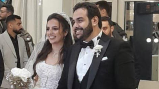 العريس بيشوي عادل والعروسة ايريني فايز بالزفاف السعيد